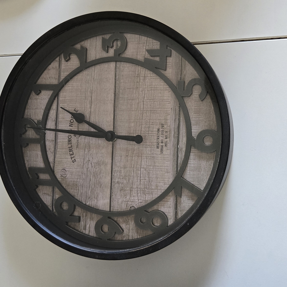 Better Homes And Gardens Black Wall Clock Rustic Design